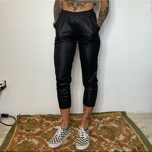 Guess shiny black pants